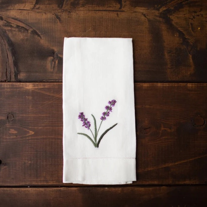 Hand Embroidered Linen Tea Towel