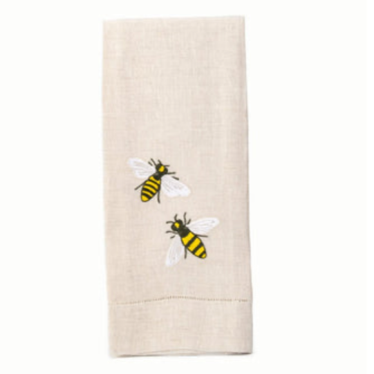 Hand Embroidered Linen Tea Towel