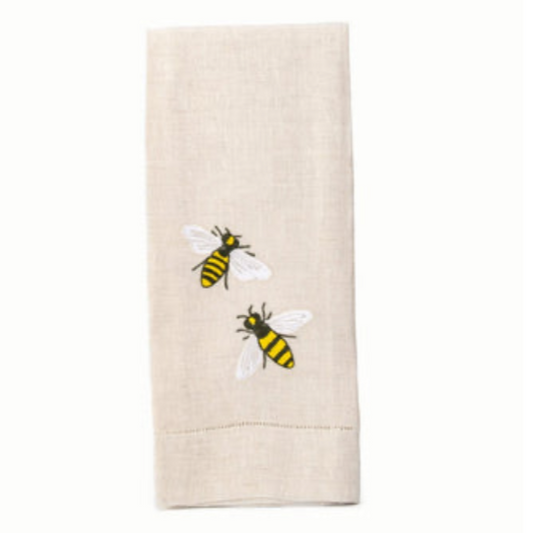 Hand Embroidered Linen Tea Towel